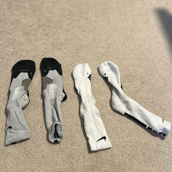 Other - White/ black Nike elite socks